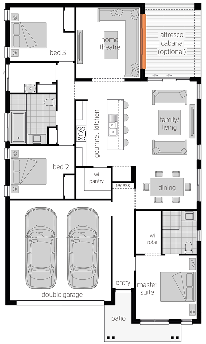 Albany Two - Single Storey Floor Plan - McDonald Jones
